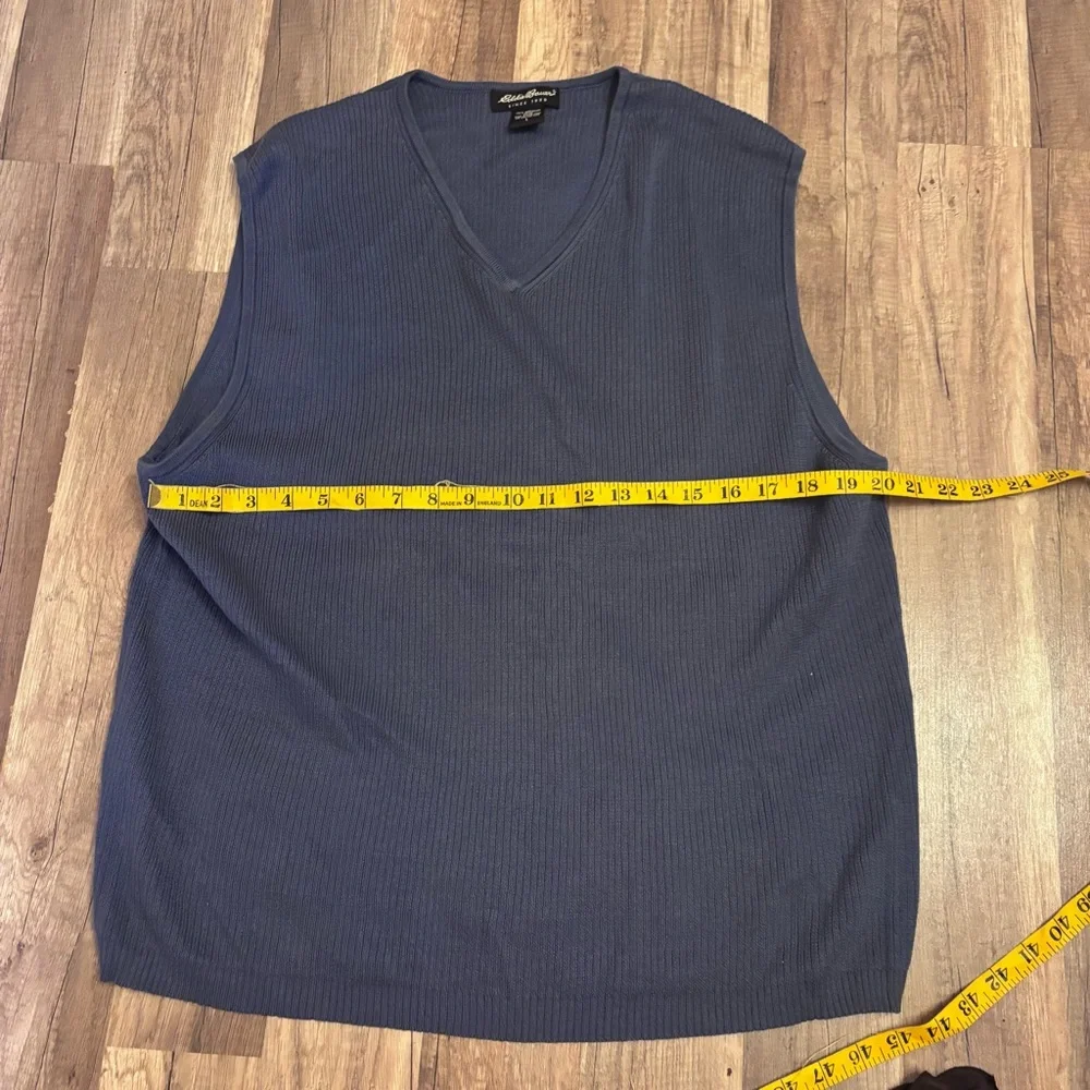 Eddie Bauer Slate Blue V-Neck Knit Top - Picture 4 of 4